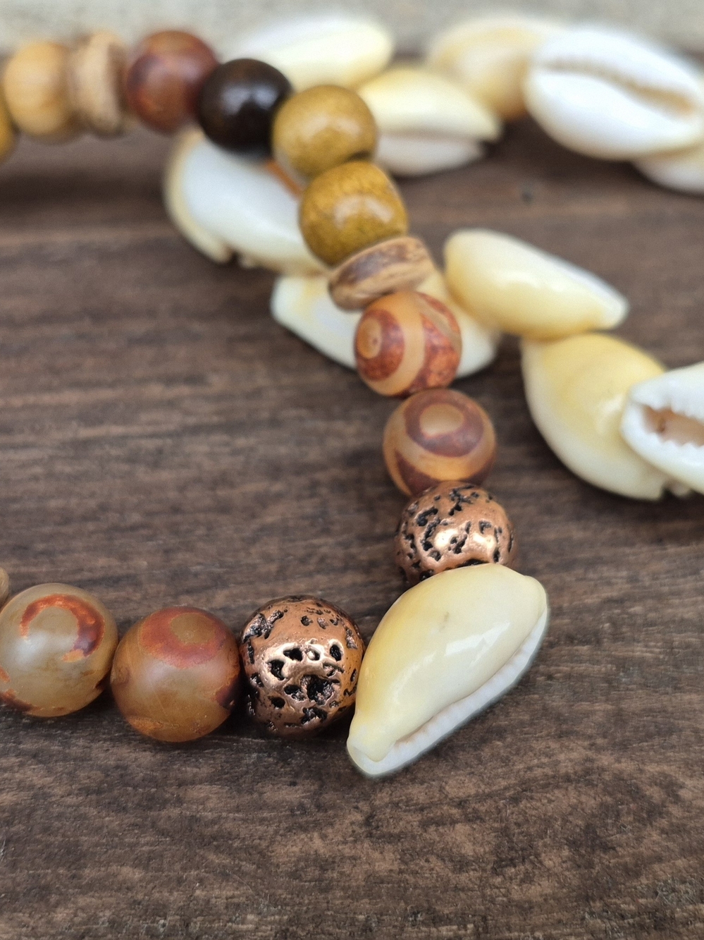 Handcrafted Eye Rondelle Agate/Tibetan Braclets Set!